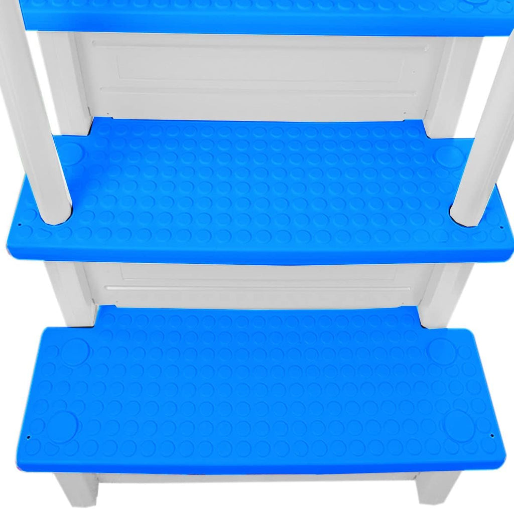 Select Anti-Slip in-Pool Steps | Gray | for Above Ground Swimming Pools | Can Mount to Decks 48" to 54" H | Safety Stairs Capacity Up to 300 lbs